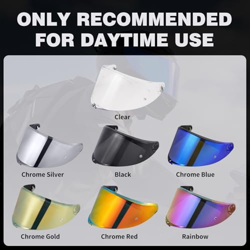 K6 Helmet Shield Visor Replacement Face Shield Compatible with K6 K6S Motorcycle Helmet Accessories (Rainbow) - color: Rainbow