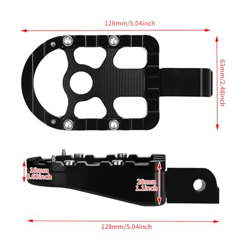 Foot Pegs Passenger Footpegs Foot Rest Pedal Fit for Harley Softail 2018-Later LiveWire 2020-Later Fat Boy Street Bob Low Rider Breakout (Black) - color: Black