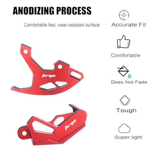 Motorcycle Parts CNC Aluminum Brake Disc Caliper Guard Cover Protector for CRF450R 2002-2025 CRF250R 2004-2025 CRF450X 2005-2017 CRF250X 2004-2017 CRF450RX 2017-2025 Dirt Pit Bike - size: Caliper Guard + Brake Disc Guard