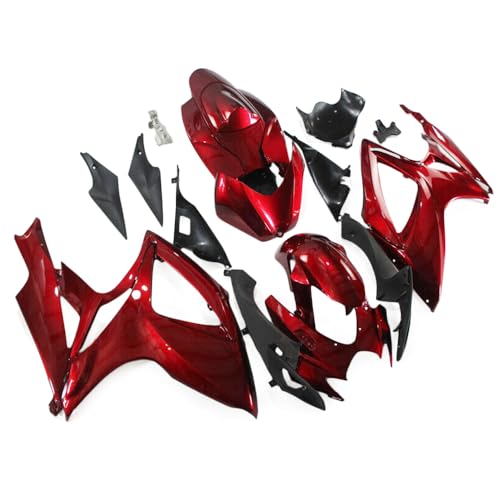 FLPRO ABS Plastic Complete Fairings Fit for Suzuki 2006 2007 GSXR600 GSXR750 K6 GSX-R600 GSX-R750 06 07 Injection Mold Motorcycle Bodywork Candy Red Black Cowlings - color: candy red black