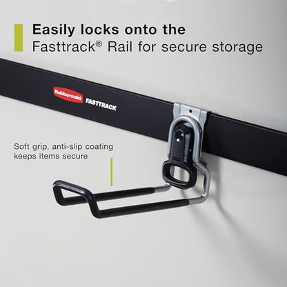 Rubbermaid FastTrack Ladder Hook Garage Wall/Ladder Hanger Wall Mount and Heavy Duty Organization for Home/Garage/Wall/Shed - size: 1 Count (Pack of 1), style: Ladder Hook