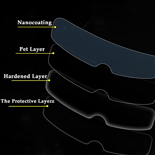 Photochromic Anti-Fog Helmet Film, Universal Helmet Shield Anti Fog Film, 5 PCS Anti-Fog Clear Visor Helmet Lens Sticker Shield Film