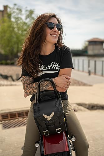 Dowco Willie & Max 58411-00 Magic Series: Synthetic Leather Motorcycle Sissy Bar Bag, Black,Universal Fit,6 Liter Capacity,8" X 10" X 4.5" - style: Black Magic Series