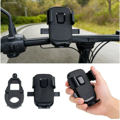 Motorcycle Phone Mount - [Dual Shock Absorbers] [Metal Adjustable Arm] | Bicycle Handlebar Phone Holder, Fits iPhone 16/15/14/13 Pro Max, 4.7-6.7 Inch Phones