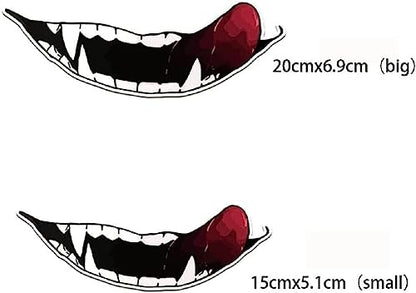 Motorcycle Helmet Decal Reflective Funny Helmet Stickers (6'' Tongue) - color: 6'' Tongue