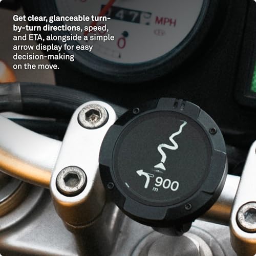 Beeline Moto II - Next Gen Motorcycle GPS Tracker | Compact Design, Waterproof Build, Simple Display & 14-Hour Battery |Glove Friendly Motorcycle Sat Nav Perfect for Adventure & Daily Commutes (Black) - color: Black, style: Moto II