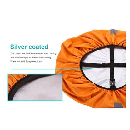 Backpack Rain Cover Reflective Rain Cover Backpack Waterproof Bag Dust Raincover Outdoor Camping Hiking Climbing Journey Sunscreen - color: B-Red, size: 30 - 40L