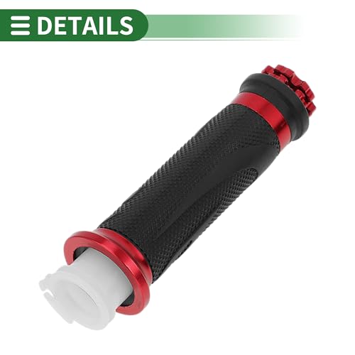 7/8" 22mm 15/16" 24mm Motorcycle Hand Grips Cover Kit Non Slip Aluminum Alloy Rubber Handlebar Hand Grips for Motorcycle Scooter Bicycle ATV Red 1Set - color: Red