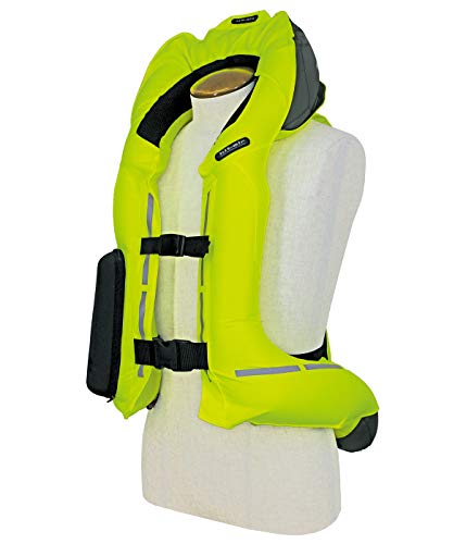 Hit-Air ST Airbag Vest - All-in-One Harness for Motorcycle & Equestrian Safety - Lightweight, Adjustable, Reflective - color: Yellow, size: Small