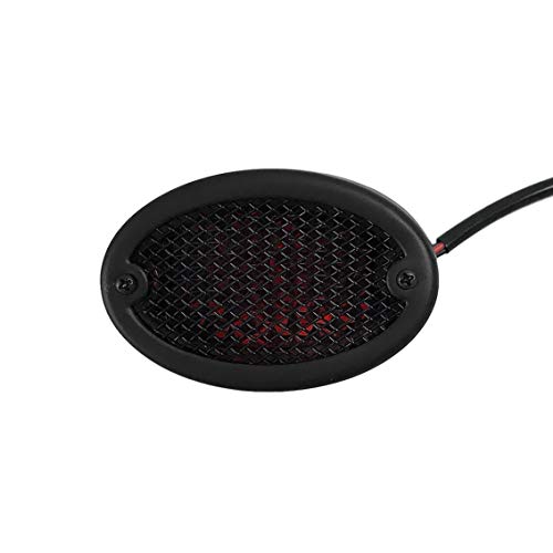 FATECIM Motorcycle LED Tail Light Cat Eye Rear & Brake Light Red Lens Integrated License Plate Lamp Universal Fit for Motorcycle/Cruisers/Bikes (Black) - color: 3036-Black