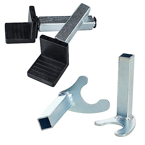 Spool Lift Stand Attachments for Rear Sportbike Motorcycle Stands (Attachment ONLY), U and L-Shaped Adapter 2 Pairs - size: U+L