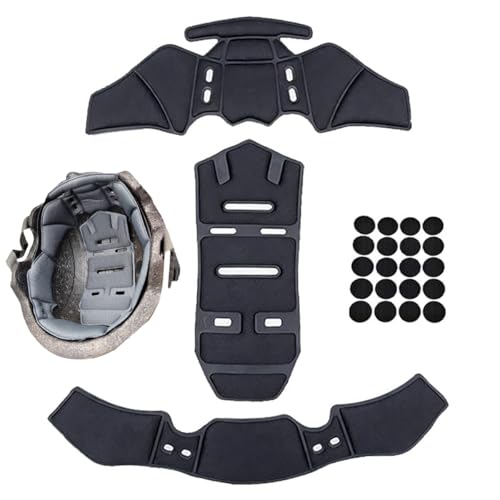 Motorcycle Helmet Liner for Nolan N44, Breathable Helmet Replacement Foam Padding Kits Set, Comfort Helmet Lining Protective Cushion Mat, Washable,A Black - color: A Black