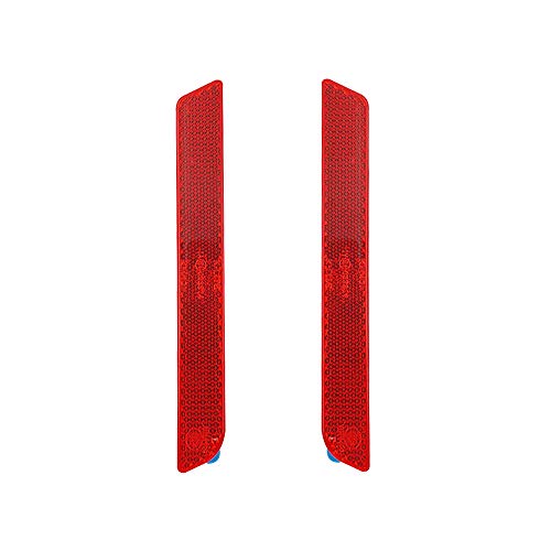 Self-Adhesive Slim Reflectors, High-Visibility Reflector for Motorcycles, Cars, Trucks, Trailers (Red, 2-Pack) - color: 02.Red – Adhesive | 5.66x0.70x0.19 inch, style: Slim Reflectors