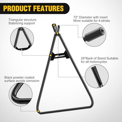 Nilight Dirt Bike Kickstand Holder, Universal Motorcycle Triangle Side Stand for 80-500cc Supermoto Motocross Enduro Pit Bike Black - color: Motorcycle Triangle Side Stand