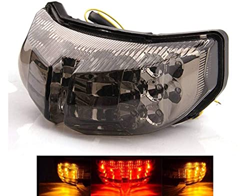 MZS Motorcycle Tail Light, LED Integrated Turn Signal Blinker Smoke Compatible with FZ1 Fazer 2006-2015 / FZ8 2011-2013 - size: FZ1 Fazer