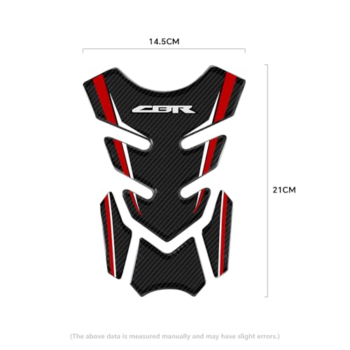 Motorcycle Tank Pad Gas Tank Protector Compatible with CBR1000RR CBR650R CBR600RR CBR500RR CBR400R CBR400RR CBR650F CB650R CBR250R CBR600 F1/F2/F3/F4 CBR900RR CBR929RR CBR954RR CBR1100XX - size: For CBR