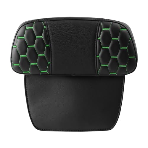 C.C. RIDER Passenger Backrest Pad Razor Chopped Tour Trunk for Harley Davidson Touring CVO Street Glide Road Glide Electra Glide 2014-2024 - color: Black+Green