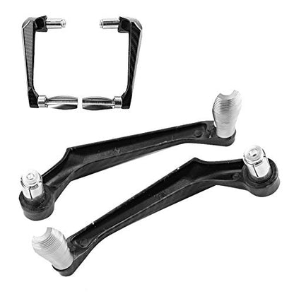 KIMISS 7/8" Universal Motorcycle Handlebar Protector, Silver Aluminum Alloy Brake Guard for Cruiser & Dirt Bikes, Lightweight & Rustproof