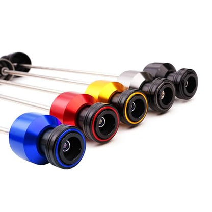 Compatible with MT07 MT 07 MT-07 FZ07 2014-2024 2025 2026 Motorcycle Rear Wheel Axle Crash Protector Swingarm Spools Slider Stand Screws Accessories (Blue) - color: Blue