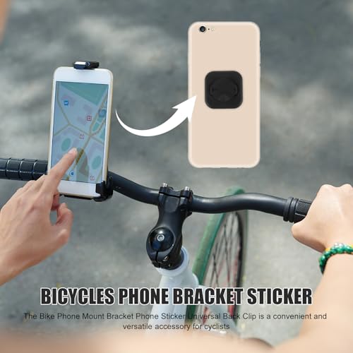 Universal Bicycle Phone Mount Holder with Reusable Adhesive Sticker for Compatible Bikes and Scooters, Portable Handlebar Bracket for Cycling and Outdoor Use