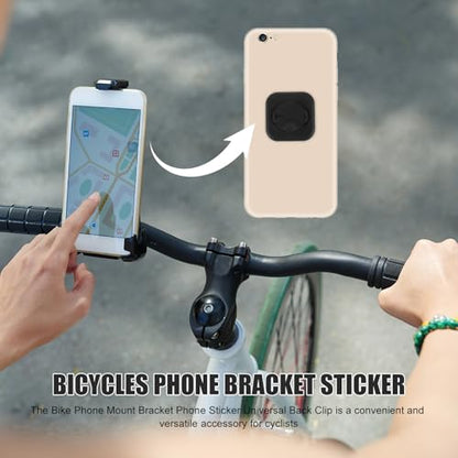 Universal Bicycle Phone Mount Holder with Reusable Adhesive Sticker for Compatible Bikes and Scooters, Portable Handlebar Bracket for Cycling and Outdoor Use