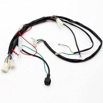 PRO BAT Full Wiring Harness Loom Solenoid Coil Regulator 50cc 70cc 90cc 110cc 125cc Dirt Pit Bike Electric Start Engine - style: C7HSA Spark Plug Style