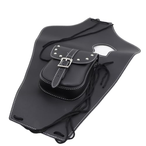 Motorcycle Black Artificial Leather Tank Cap Panel Bag For Yamaha Virago 750 XV750 XV1100