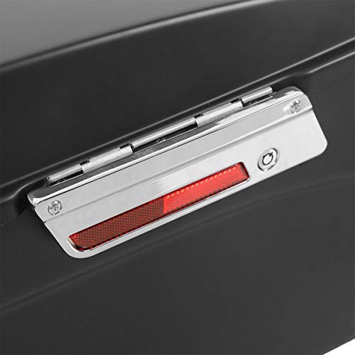 TCMT Hard Saddle bags Trunk w/Lid Latch Key & Liners Carpet Insert Fits For Harley HD Touring CVO Road Glide Road King Street Glide Electra Glide Ultra Classic 1994-2013 - color: Matte Black Chrome Latches#A