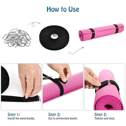 Nettbe 0.75"x19.7ft Hook and Loop Straps with 30 Buckles Adjustable Cut-to-Length Cable Ties - Reusable Nylon Fastening Tape Cable Straps for Storage or Organization (0.75in x 19.7ft) - size: 0.75in x 19.7ft