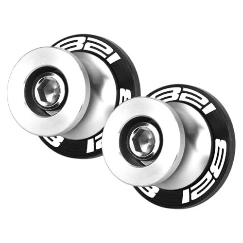 M6 Swingarm Spools for Motorcycles For Monster 821 2014-2021 Durable CNC Aluminum Sliders for Maintenance & Rear Swingarm Protection (See details below) Accessories (Silver) - color: Silver