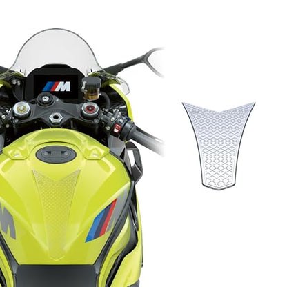 STOMPGRIP | Motorcycle Center Tank Pad Protector | Universal Fit | Chevron | Waffle Clear - color: Clear
