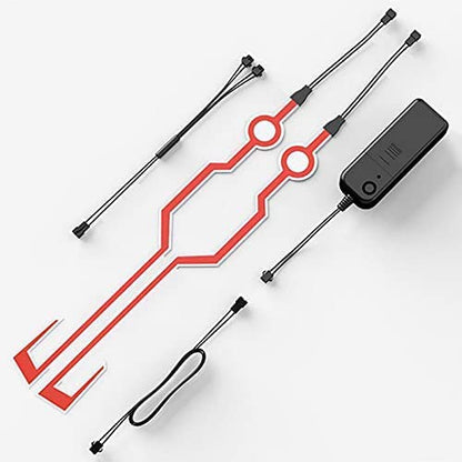 Motorcycle Helmet LED Light Strip, 2-Piece Safety Signal Sticker for Night Riding