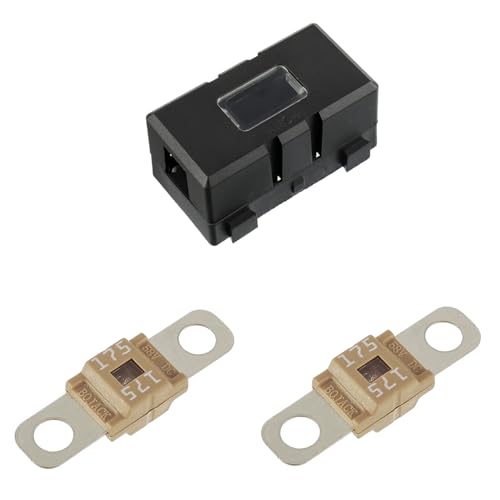 Midi Fuse Holder and 2 Pieces 175A Midi high Current Fuse Screw Fuse for Cars, Trucks, Vehicles(175 Amp) - color: 175A