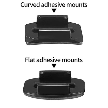 18 Set Helmet Adhesive Sticky Mount, Compatible with GoPro Hero 10/9/8/7, Fusion, 6/5/4, Session, Action Camera