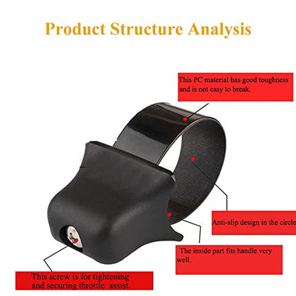 2 Pack Cruise Assist Throttle Control Lock Ergonomic Grip Universal Clamp Mounted Controller for Electric Scooter Booster e-Bike Motorcycle Dirt Bike ATV Standard 7/8" Handlebar Cruiser