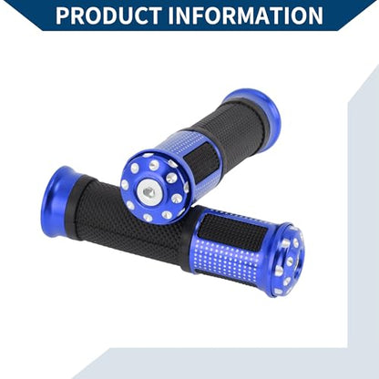23 x 25 mm Universal Motorcycle Hand Grips Cover Non Slip Aluminum Alloy Rubber Handlebar Grips for Motorcycle Scooter Bicycle ATV Blue 1 Pair