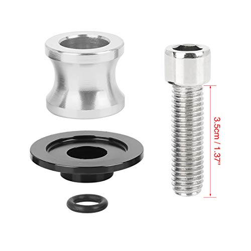 F FIERCE CYCLE 10mm CNC Swingarm Spool Stand Bobbin Starting Frame Screw Swing Arm Sliders Spools Universal Silver Tone for Motorcycle - color: Silver Tone