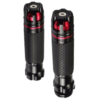 Riloer Motorcycle Handlebar, Non-Slip Hand Grips, Compatible with Motorcycles with 7/8 inch (22MM) Handlebars, 2 PC - color: Black and Red