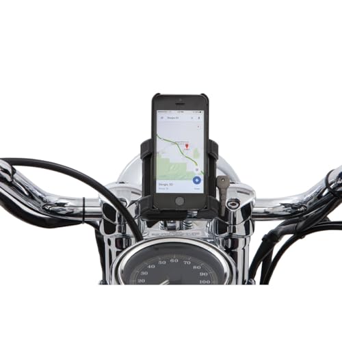 Ciro 50313 Handlebar Mount Smartphone/GPS Holder With Charger, Black - color: Black