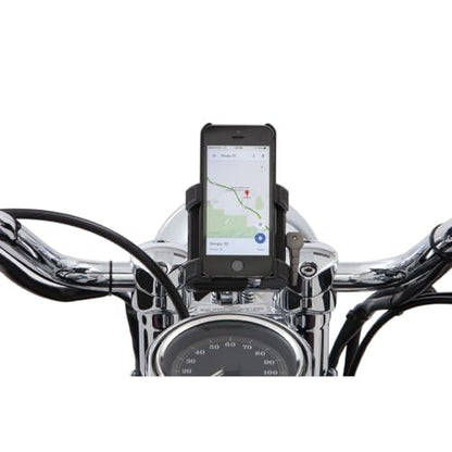 Ciro 50313 Handlebar Mount Smartphone/GPS Holder With Charger, Black - color: Black
