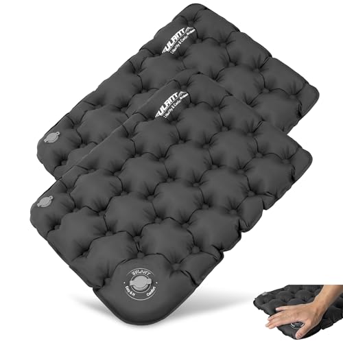 EULANT Lightweight Inflatable Seat Cushion Waterproof Air Cushion,Portable Travel Cushion Suitable for Camping Hiking Climbing Bleacher, Home and Office - color: Jet Black, size: Press Seat Cushion