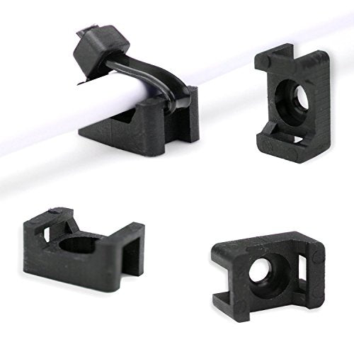 QualGear CM1-B-100-P Cable Tie Mount, Black - color: Black, size: Pack of 1