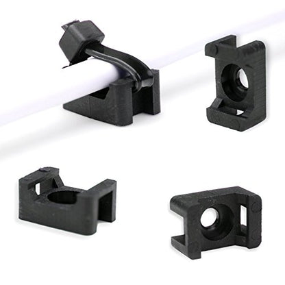 QualGear CM1-B-100-P Cable Tie Mount, Black - color: Black, size: Pack of 1