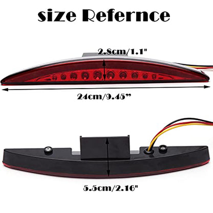 Rich Choices Motorcycle Rear Fender Edge LED Braking License Plate Tail Light Stop Running Light Compatible with Harley Davidson Breakout FXSB 2013-2016 CVO FXSBSE 2013-2014 (Red Lens) - color: Red Lens