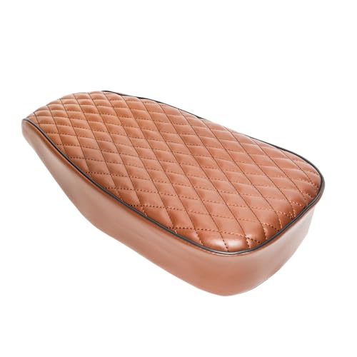 JMCHstore Brown Diamond Stitch Retro Upgraded 17'' Seat Cover for Coleman BT200X Mini Bike 196cc, Hisun 200-7 for Viper 200cc Trail Bike Cushion Replacement Parts - color: Brown Stitch