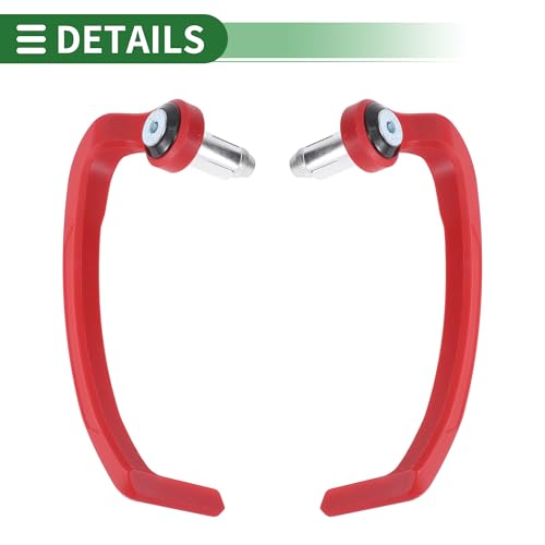 7/8" 22mm 15/16" 24mm Motorcycle Hand Grips Cover Kit Aluminum Alloy Rubber Handlebar End Grips Red 1 Set - color: Red