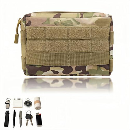 MOLLE Pouch Tactical EDC Utility Bag, Water Resistant 600D Nylon Waist Pack for Men Women, Multi-Functional Tool Organizer with MOLLE Webbing for Hiking Camping Travel Accessories Phone Wallet