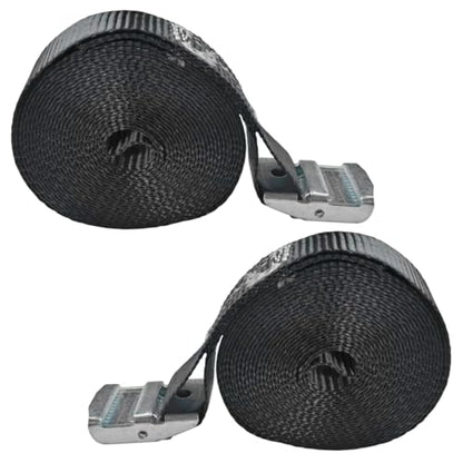 2PCS Lashing Straps with Cam Buckle, 1" x 13Ft Heavy Duty Safety Tie Down Strap, Adjustable Polyester Fiber Ratchet Cinch Strap for Motorcycle, Truck, Trailer, Cargo(4m) - size: 4m