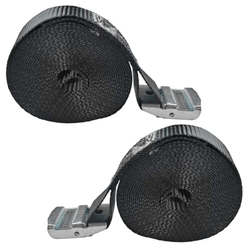 2PCS Lashing Straps with Cam Buckle, 1" x 13Ft Heavy Duty Safety Tie Down Strap, Adjustable Polyester Fiber Ratchet Cinch Strap for Motorcycle, Truck, Trailer, Cargo(4m) - size: 4m