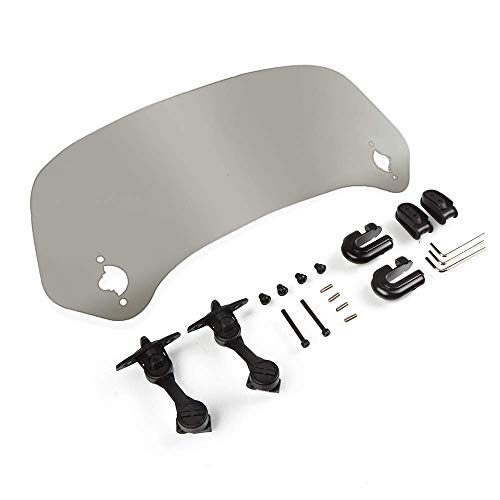 368mm Motorcycle Adjustable Windshield Extension Universal Clip-on Windscreen Transparent Brown - color: brown